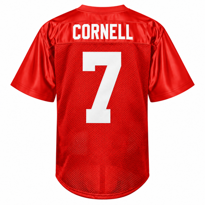 Red Cornell #7 Football Jersey