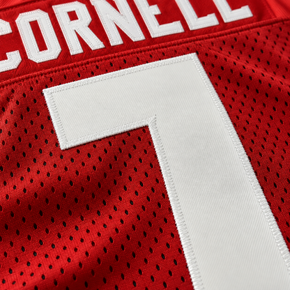Red Cornell #7 Football Jersey